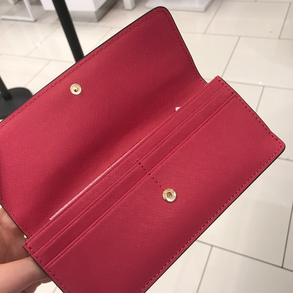 MK leather slim long wallet ultra pink - Picture 2 of 5